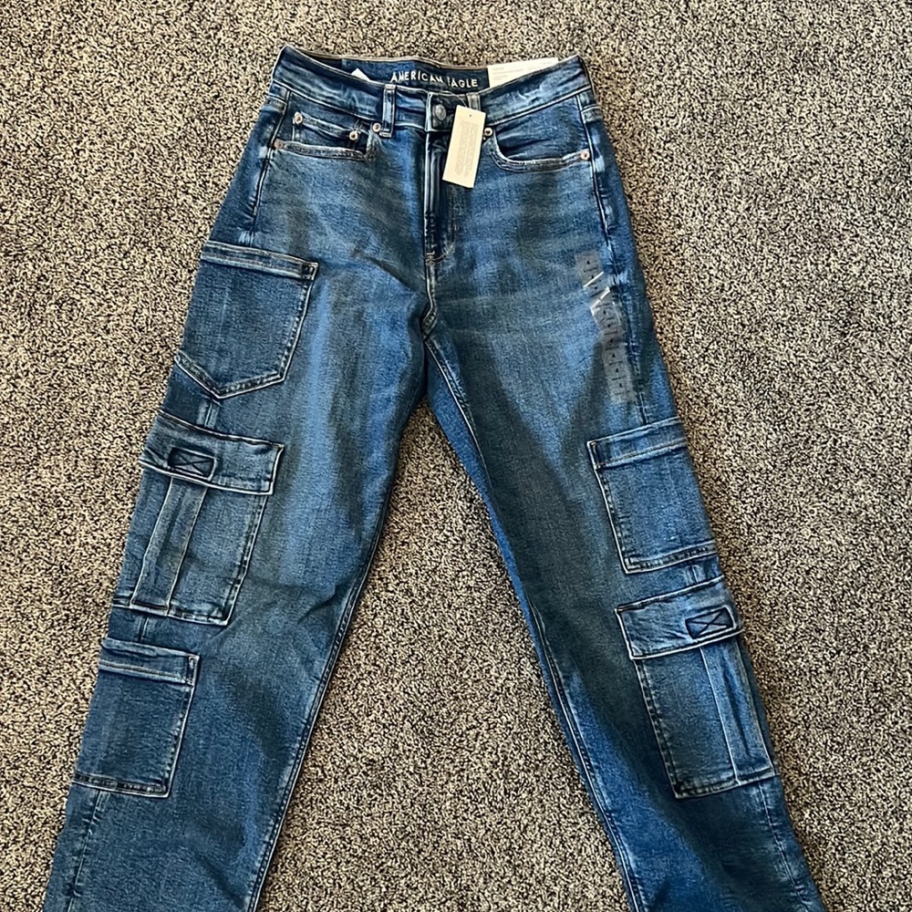 Super high rise baggy straight jeans